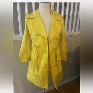 Juicy Couture Vibrant Yellow Trench Coat